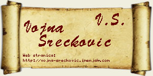 Vojna Srećković vizit kartica